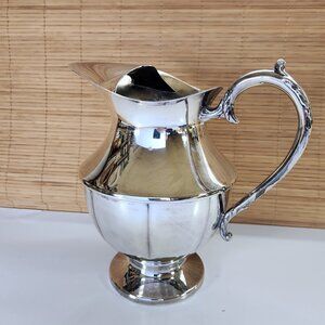 Vintage Silver Plate Water Pitcher Victorian Plate 8 1/4" EP Copper Canada